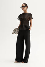 Load image into Gallery viewer, Monroe Sheer Top Black | Elka