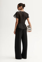 Load image into Gallery viewer, Monroe Sheer Top Black | Elka