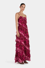 Load image into Gallery viewer, Linnea Maxi Dress Magenta Floral  | Hansen &amp; Gretal