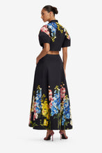 Load image into Gallery viewer, Molly Puff Sleeve Top Snapdragon Print in Ebony | Leo Lin