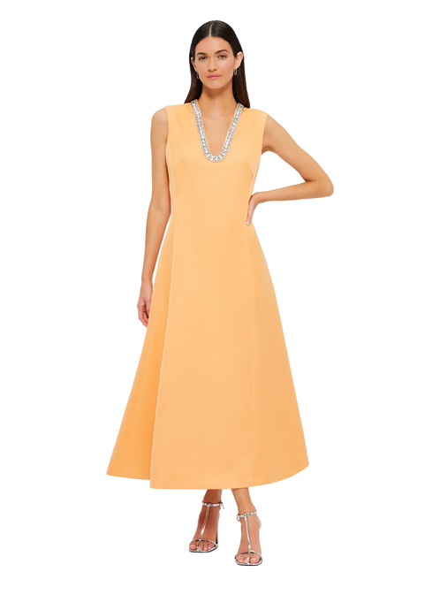 Nicola Embellished Midi Dress | Leo Lin