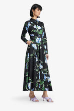 Load image into Gallery viewer, Zara Shirtdress Midi Dress, Vine Print Ebony | LEO LIN