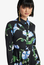 Load image into Gallery viewer, Zara Shirtdress Midi Dress, Vine Print Ebony | LEO LIN