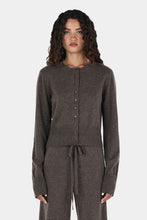 Load image into Gallery viewer, Lucielle Cashmere Cardigan Charcoal | Hansen &amp; Gretel