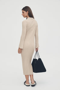 Luxe L/S Polo Dress (Latte) | Legoe Heritage