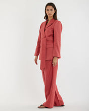 Load image into Gallery viewer, Mia Double Breasted Tie Blazer Cerise