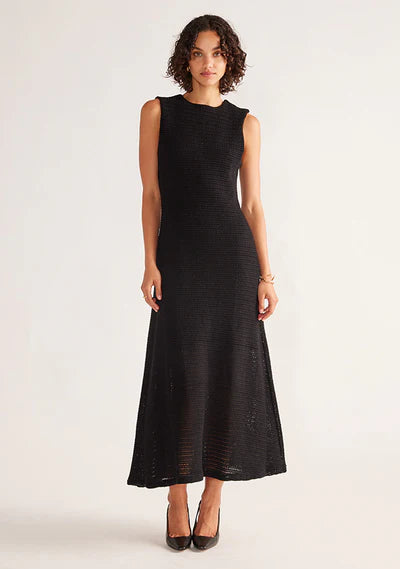 Celine Crochet Midi Dress Black | Ministry of Style