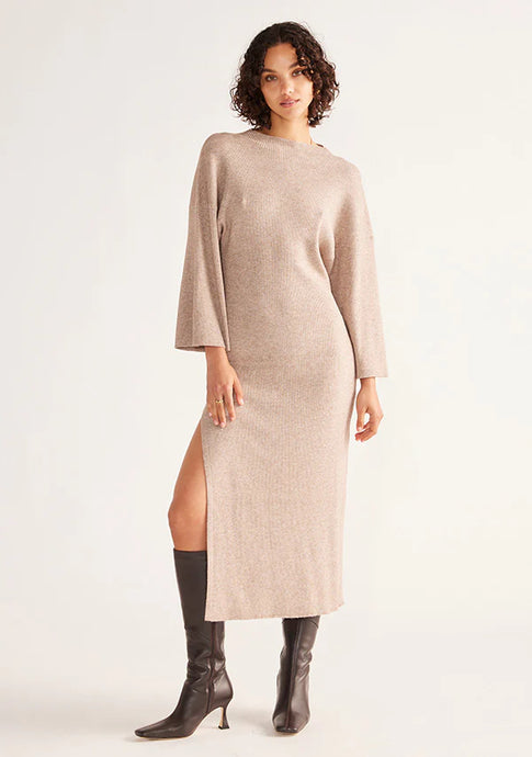 Wistful Knit Turtleneck Midi Dress | MOS The Label