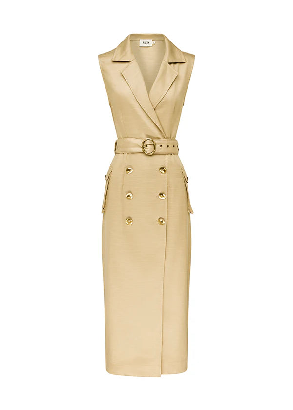 Rita Wrap Dress Classic Beige / MOS