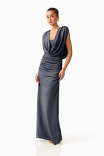 Load image into Gallery viewer, Marisol Cowl Neck Gown, Charcoal | Elliatt