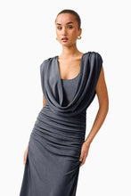 Load image into Gallery viewer, Marisol Cowl Neck Gown, Charcoal | Elliatt