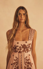 Load image into Gallery viewer, Infiorata Embroidered Empire Maxi Dress | Aur Ocea