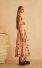 Load image into Gallery viewer, Infiorata Embroidered Empire Maxi Dress | Aur Ocea