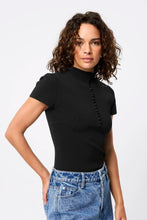 Load image into Gallery viewer, Mayfair Short Sleeve Top, Black | Mossman