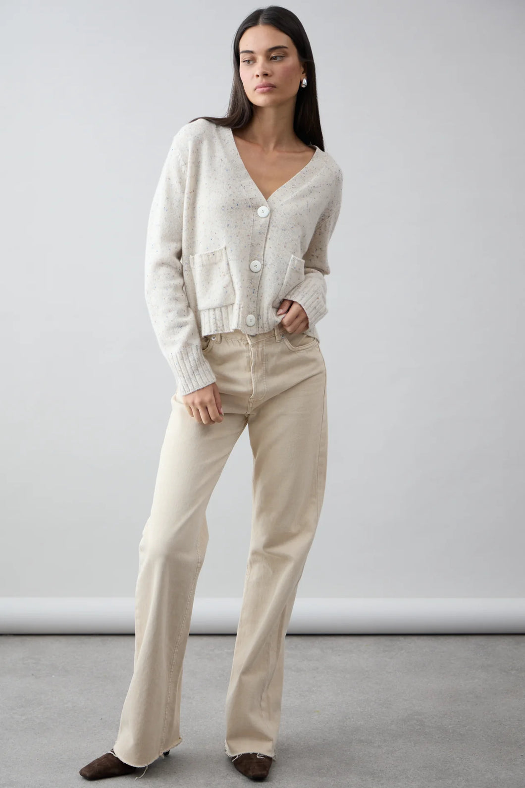 Edina Cardigan Seashell | Mia Fratino