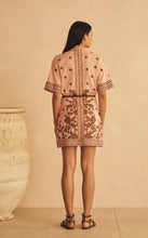 Load image into Gallery viewer, Infiorata Embroidered Mini Shirt Dress | Aur Ocea