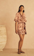 Load image into Gallery viewer, Infiorata Embroidered Mini Shirt Dress | Aur Ocea