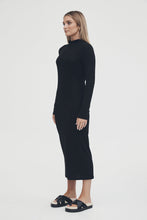 Load image into Gallery viewer, Mock Neck L/S Dress Black / Legoe Heritage