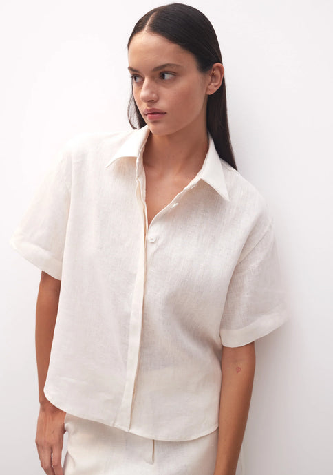 Annie Linen Shirt, Ivory | Morrison