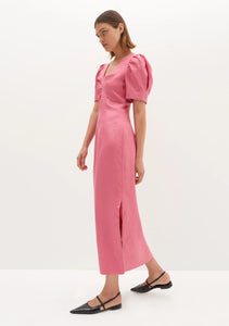 Irena Linen Dress, Azalea | Morrison