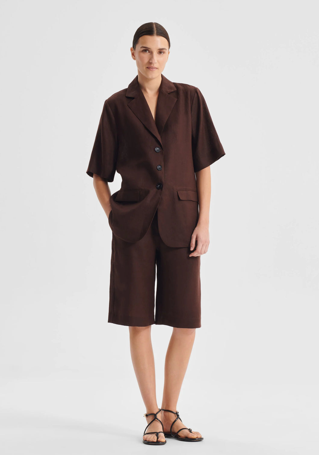 Sonny Linen Shirt Chocolate | Morrison