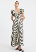 Load image into Gallery viewer, Marina Scallop Maxi Dress Stripe / Morrison