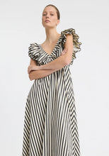 Load image into Gallery viewer, Marina Scallop Maxi Dress Stripe / Morrison