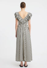 Load image into Gallery viewer, Marina Scallop Maxi Dress Stripe / Morrison
