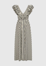 Load image into Gallery viewer, Marina Scallop Maxi Dress Stripe / Morrison