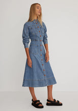 Load image into Gallery viewer, Elton L/S Denim Dress Blue | Morrison