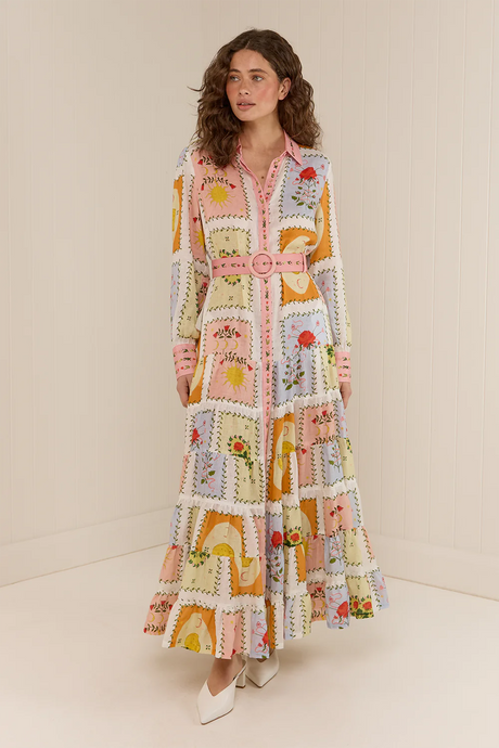 Aria Dress, Siesta Tile | Palm Noosa