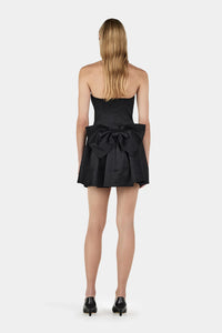 Partridge Taffeta Dress Black  | Hansen & Gretal