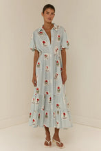 Load image into Gallery viewer, Sally Dress Franco Stamp / Palm Noosa