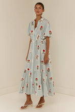 Load image into Gallery viewer, Sally Dress Franco Stamp / Palm Noosa