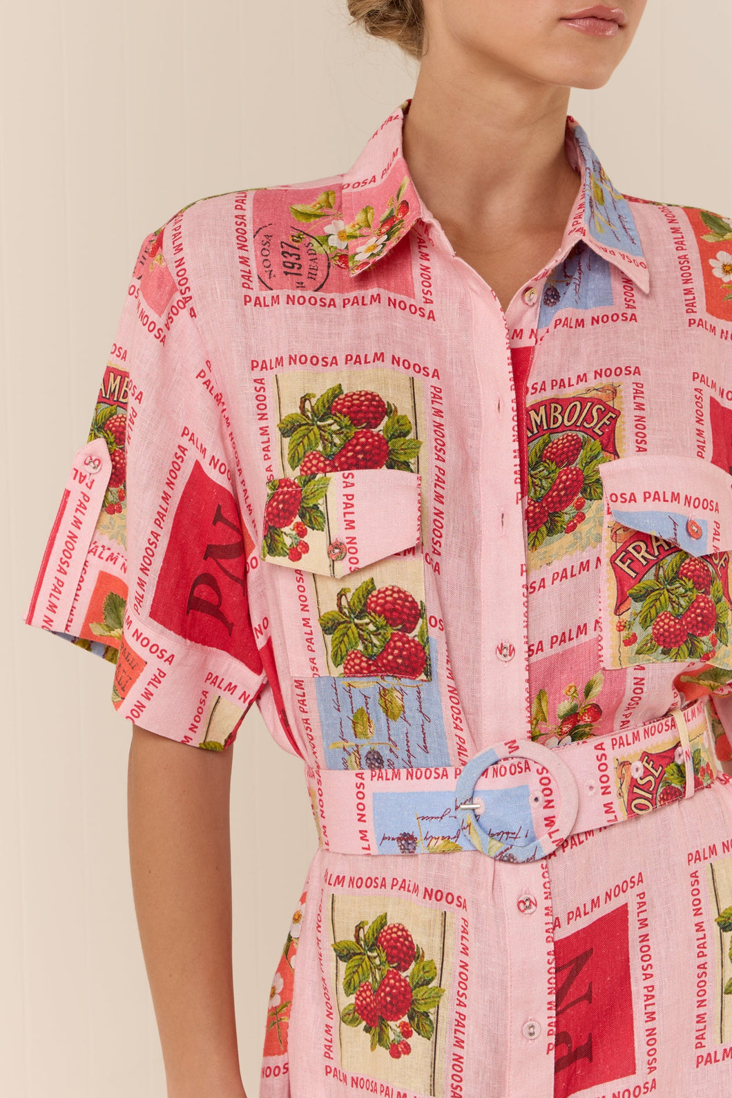 Memento Dress, Strawberry Stamp | Palm Noosa