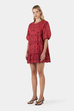 Load image into Gallery viewer, Poppy Mini Dress Cherry Anglaise | Hansen &amp; Gretal