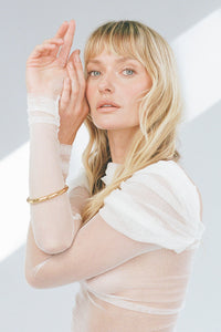 Chubby Tube Bangle Gold | Porter