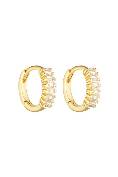 Gemini Huggies, Gold/clear | Porter