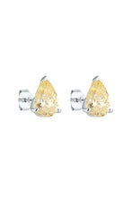 Load image into Gallery viewer, Pear Studs Silver Canary  / Porter Jewellery