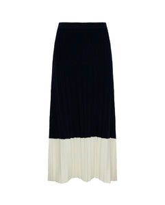 Colour Block Pleat Skirt | Iris & Wool