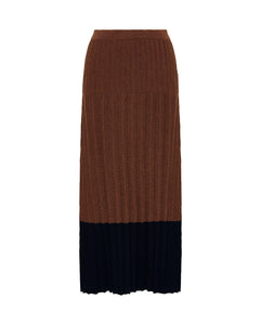 Colour Block Pleat Skirt | Iris & Wool