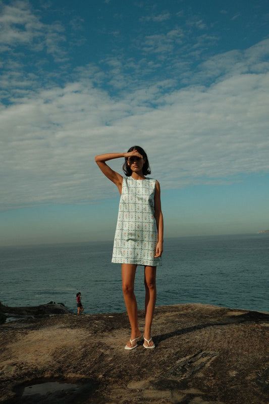 Ella Mini Dress, Calypso Tile | Palm Noosa
