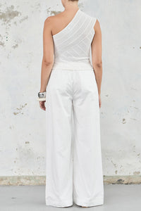 The Cotton Poplin Drawstring Pants White / Friend of Audrey