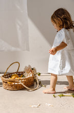 Load image into Gallery viewer, The Peony Dress white linen / Morgot Linen