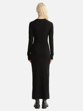 Load image into Gallery viewer, Ena Pelly Remi Ribbed Dress Black