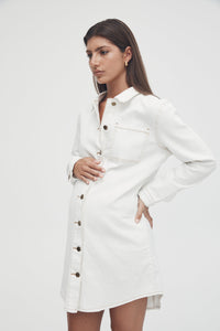 Rome Denim Shirtdress White / Legoe Heritage
