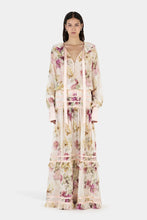 Load image into Gallery viewer, Dahkia Silk Maxi Dress Fleur De Lune / Hansen and Gretel