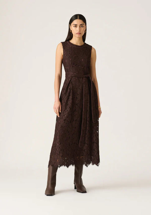 Nova Lace Dress Cocoa | MOS
