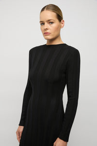 Gala Long Sleeve Knit Dress, Black | Friend of Audrey