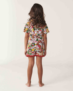 Christmas Party Short Sleeve Tee & Frill Short PJ set | KIP & CO